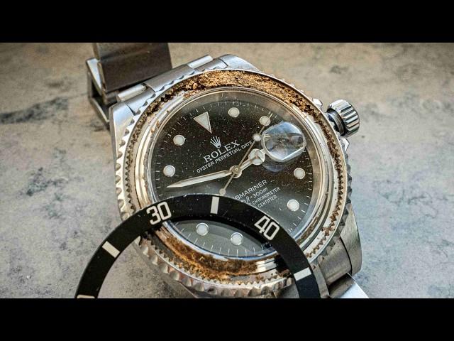 Restoration $8500 Rolex Submariner Luxury Watch - Polishing Case Bracelet - Dirty - ASMR