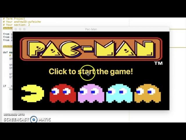 Yufei Cheng   112 term project   PacMan AI