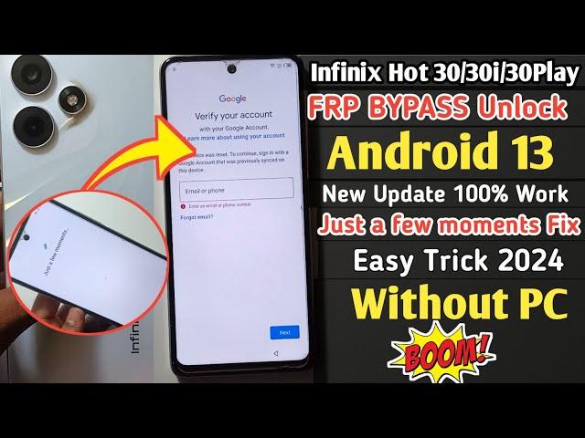 Infinix Hot 30/30i/30play Google Account Bypass | Infinix Hot 30i/30/30play Android 13 FRP Bypass