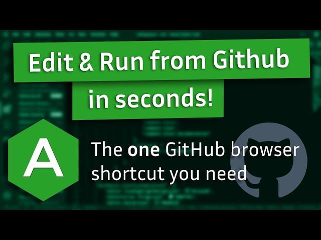 Edit and RUN your code from GitHub online in seconds (See description)