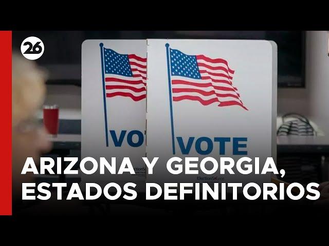  EN VIVO | A un día de las elecciones en EEUU: Arizona y Georgia, Estados definitorios