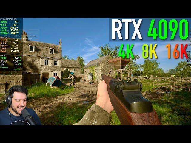 Playing Hell Let Loose on the RTX 4090 at 4K, 8K and 16K!!