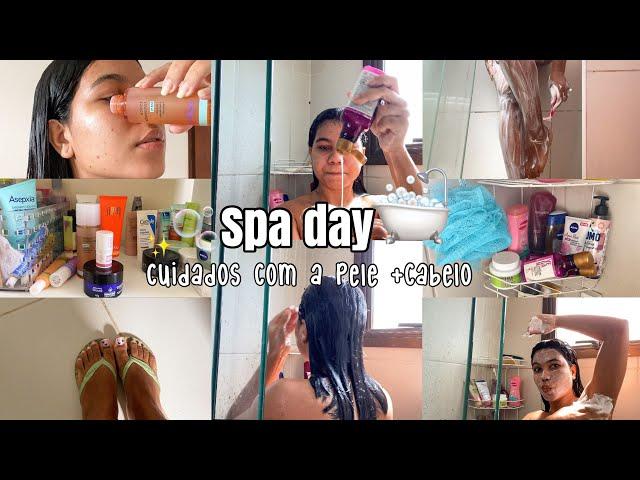 ROTINA DE BANHO + SPA DAY * cuidados com cabelo e pele 