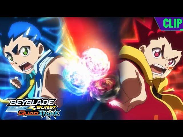 Twin Strike! | Bel and Quadra vs Hyuga and Hikaru | Beyblade Burst QUADSTRIKE | EP 13 |