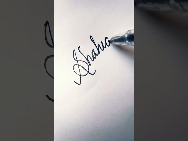 #Shahid in #cursive writing | requested name #shortsvideo