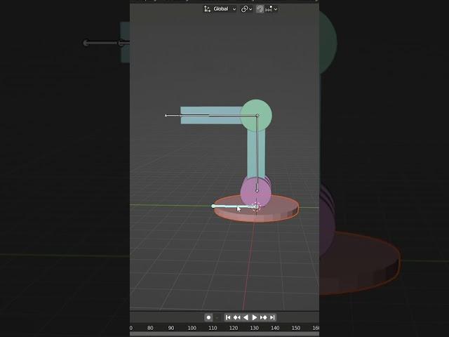 Robot Rigging In Blender In 30 Seconds  #blender #blendertutorial