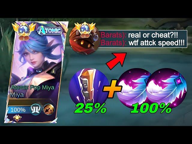 GLOBAL MIYA WTF ATTACK SPEED BUILD!! 200% SPEED HACK!?(must try) Top 1 Global Miya Gameplay 2024!!