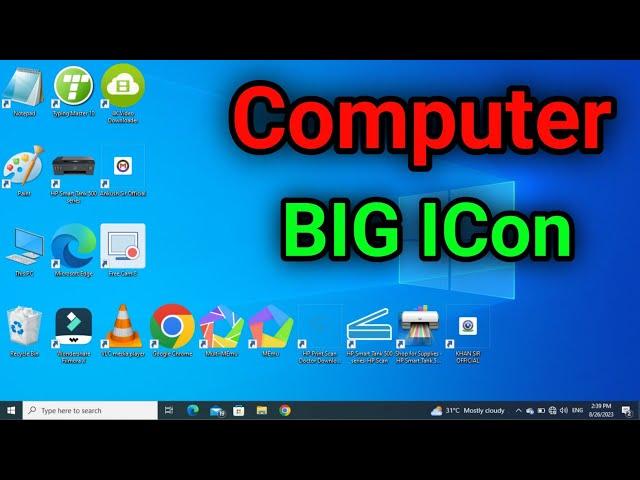 Computer me Icon Size Bada kaise kare | How to Increase Computer Icon Size