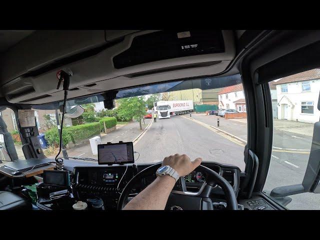 POV DRIVE SCANIA R450 GREENFORD THINY ROADS OF LONDON TRUCKDRIVER UK #95 ASMR