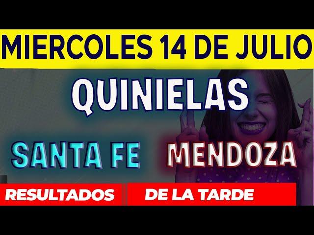 Resultados Quinielas Vespertinas de Santa Fe y Mendoza, Miércoles 14 de Julio