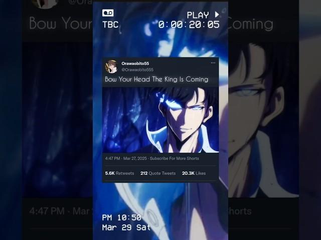 "The Shadow Monarch is Coming️"    #anime #sololeveling #sungjinwoo #animeshorts #edit #shortanime