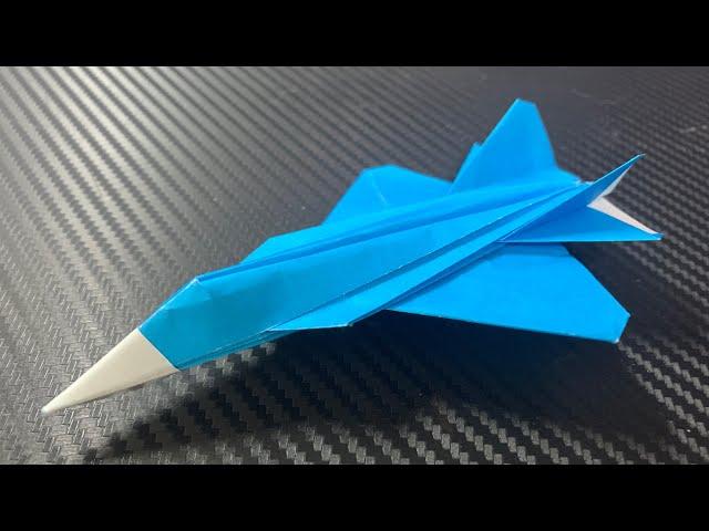 How to fold an easy Sukhoi SU-57 Felon from 1 piece of paper