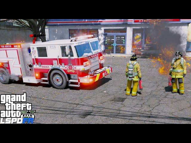 GTA 5 New Firefighter Mod First Look At Fire Callouts For LSPDFR