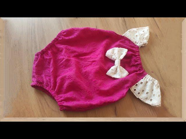 DIY : baby romper sutting and stitching / 0-3 month baby romper cutting and stitching /newborn dress