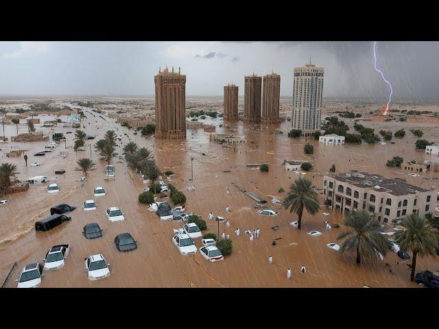 Madinah, Saudi Arabia is in chaos! Storms and flash floods turn streets into rivers