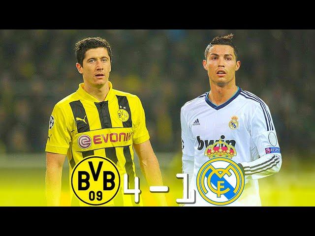 Borussia Dortmund 4 - 1 Real Madrid (Lewandowski Póker) ● Semifinal UCL 2013 | Highlights & Goals