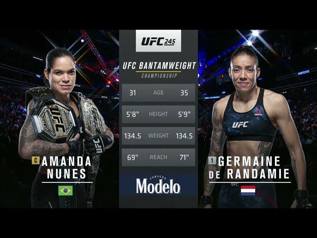 Amanda Nunes vs Germaine de Randamie UFC 245 FULL FIGHT CHAMPIONS