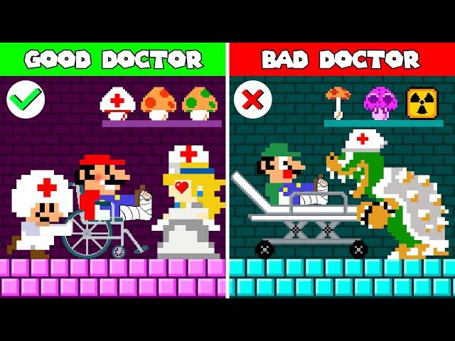 Mario and Luigi Challenge Good Doctor vs. Bad Doctor | Game Animation