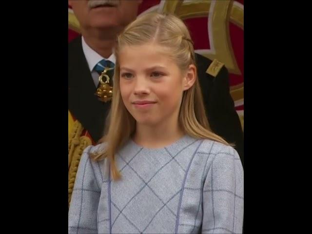 princess leonor and infanta sofia at the spanish National Day  #princessleonor #infantasofia