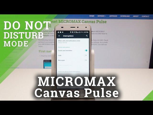 Do Not Disturb MICROMAX Canvas Pulse 4G - How to Set Up Do Not Disturb in Android