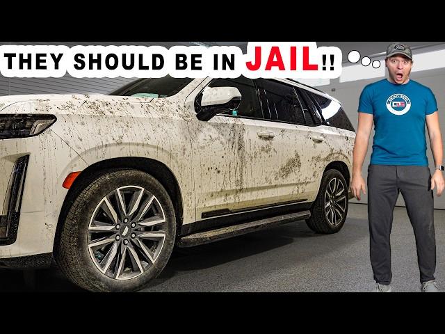 Cleaning a VANDALIZED $125,000 Cadillac Escalade!