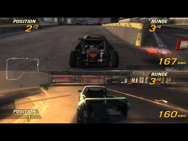 Flatout 2 Splitscreen Mod: First Race Footage