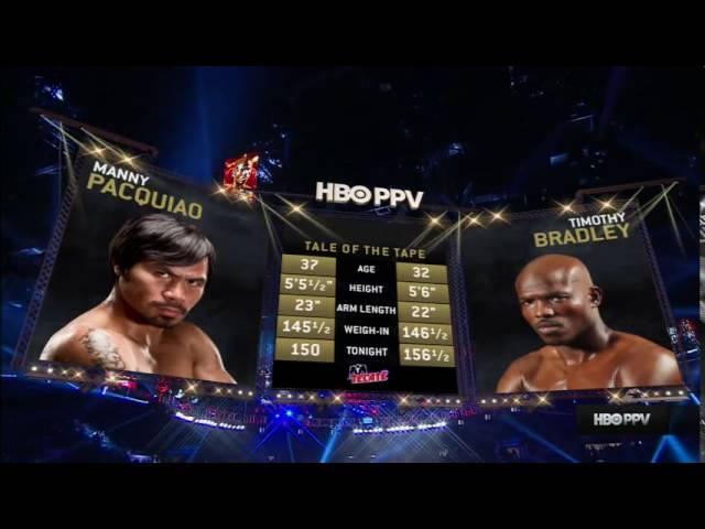 HBO Boxing Pacquiao vs Bradley 3 MAIN EVENT PPV