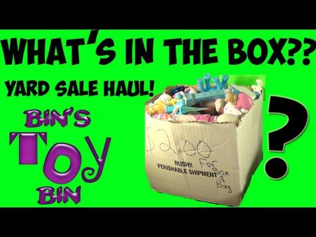 What's Inside the $2.00 Yard Sale MYSTERY BOX of TOYS?  Huge Toy Haul Unboxing by Bin's Toy Bin!