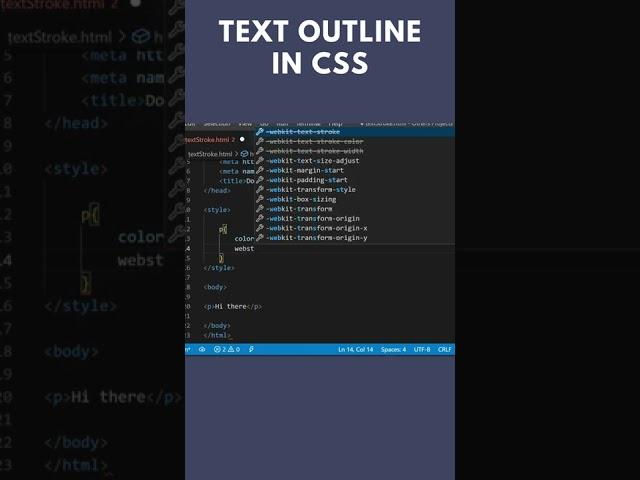 Text Stroke in CSS