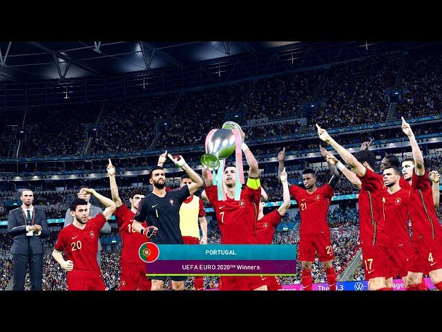  UEFA EURO 2020 Final ● Portugal vs Poland - PES 2020 Gameplay | Data Pack 7.0