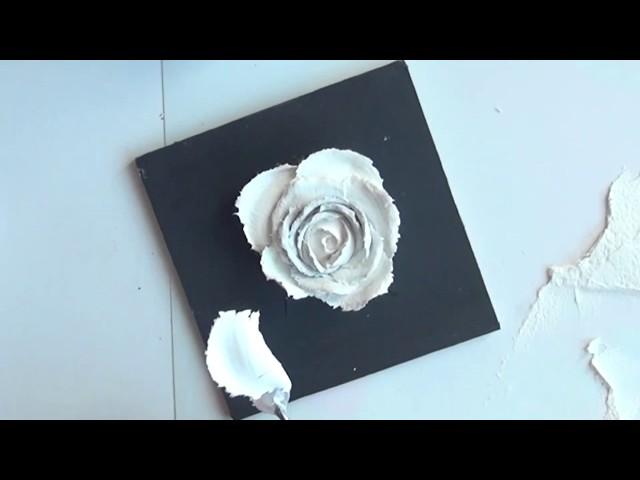 How to make a blossoming rose, sculptural painting