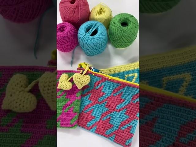 Head to our site & learn to crochet your own zippered pouch! #learntocrochet #shorts #crochet