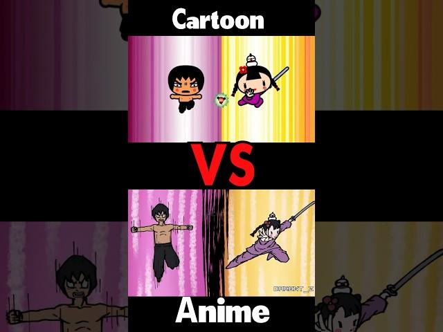 Pucca Cartoon VS Anime #shorts #pucca