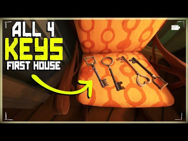 How To Get All 4 Keys For All Locks | Hello Neighbor 2 | Safe Doll House Photo Frame Toy Car Battery