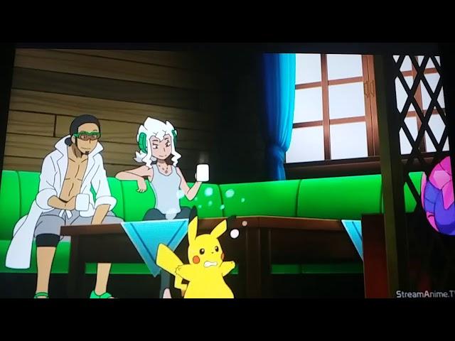 Pikachu getting tickled by Poipole and Ash (English version)