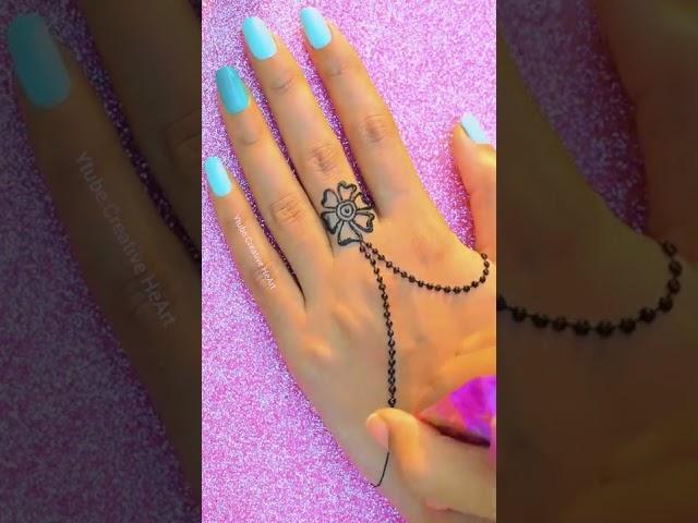 Easy backhand mehndi design | Mehndi design | Creative heArts #shorts