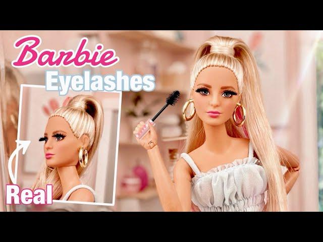 Giving Barbie Dolls REAL Eyelashes! - Doll Eyelash Extensions