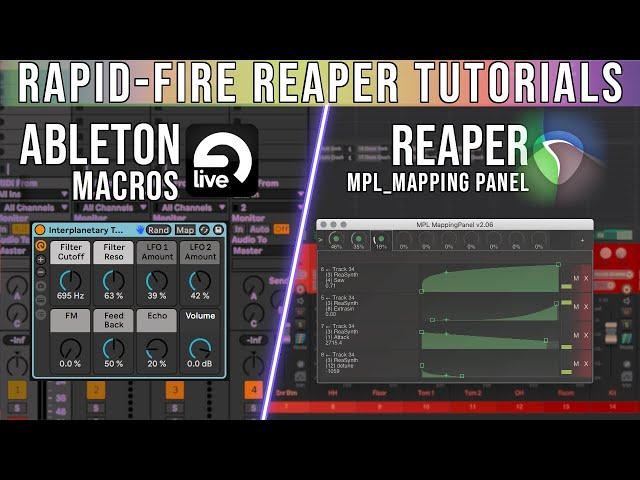 mpl_Mapping Panel: Ableton-Style Macro Controls for FX in REAPER (Rapid-Fire tutorials Ep99)