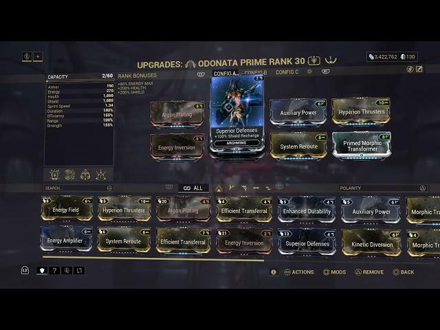 WARFRAME   ARCHWING ODONATA PRIME BUILD 2023