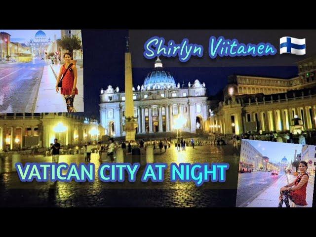 Part-2 Vatican city walks at night. Amazing views and lights every building. Architectures wow!