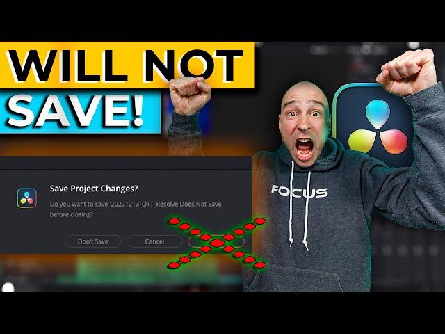 DaVinci Resolve Won't Save - Here's the FIX!  |  Quick Tip Tuesday!