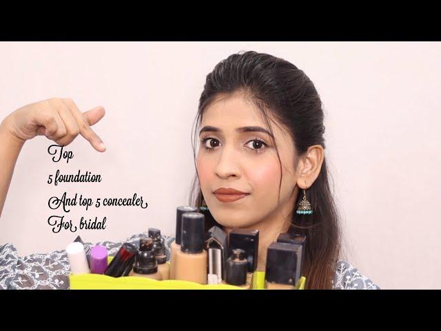 Top 5 foundation and Top 5 Concealer for bridal in summer | Shruti makeover