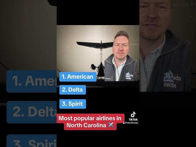 Most popular airlines in North Carolina #ncnews