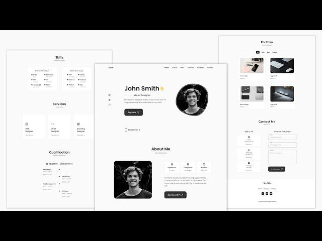 React Portfolio Website Tutorial - Portfolio Website Using React - React JS Portfolio Website