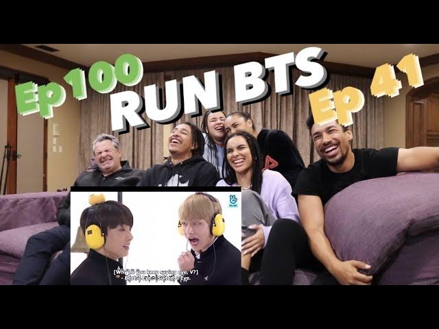 MY FAMILY REACTS TO RUN BTS (Ep 100 & 41)