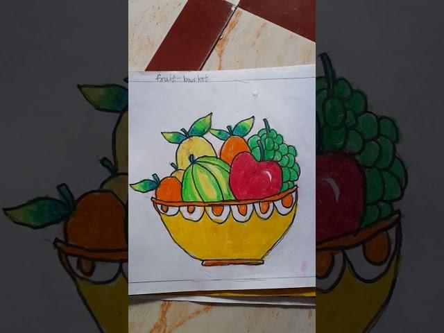 Fruit basket drawing #shorts #viral #suggested #naitik art  #arts