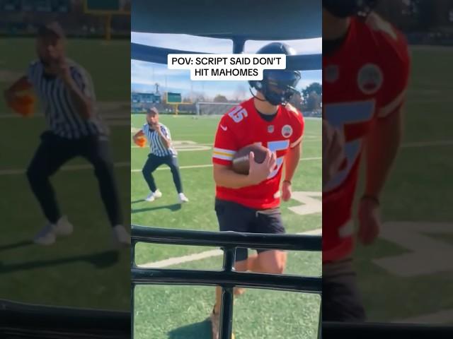 POV: NFL SCRIPT SAID DON’T HIT MAHOMES.. #shorts #nfl #football