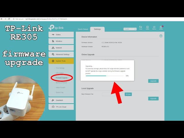 TP-Link RE305 Wi-Fi Extender • Firmware upgrade