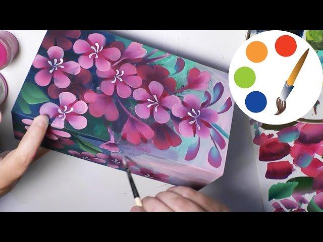 Painting  flowers with acrylic, Como pintar con acrílicos, irishkalia