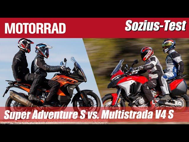 Motovlog Sonderedition: KTM 1290 Super Adventure S vs. Ducati Multistrada V4 S im Sozius-Test!